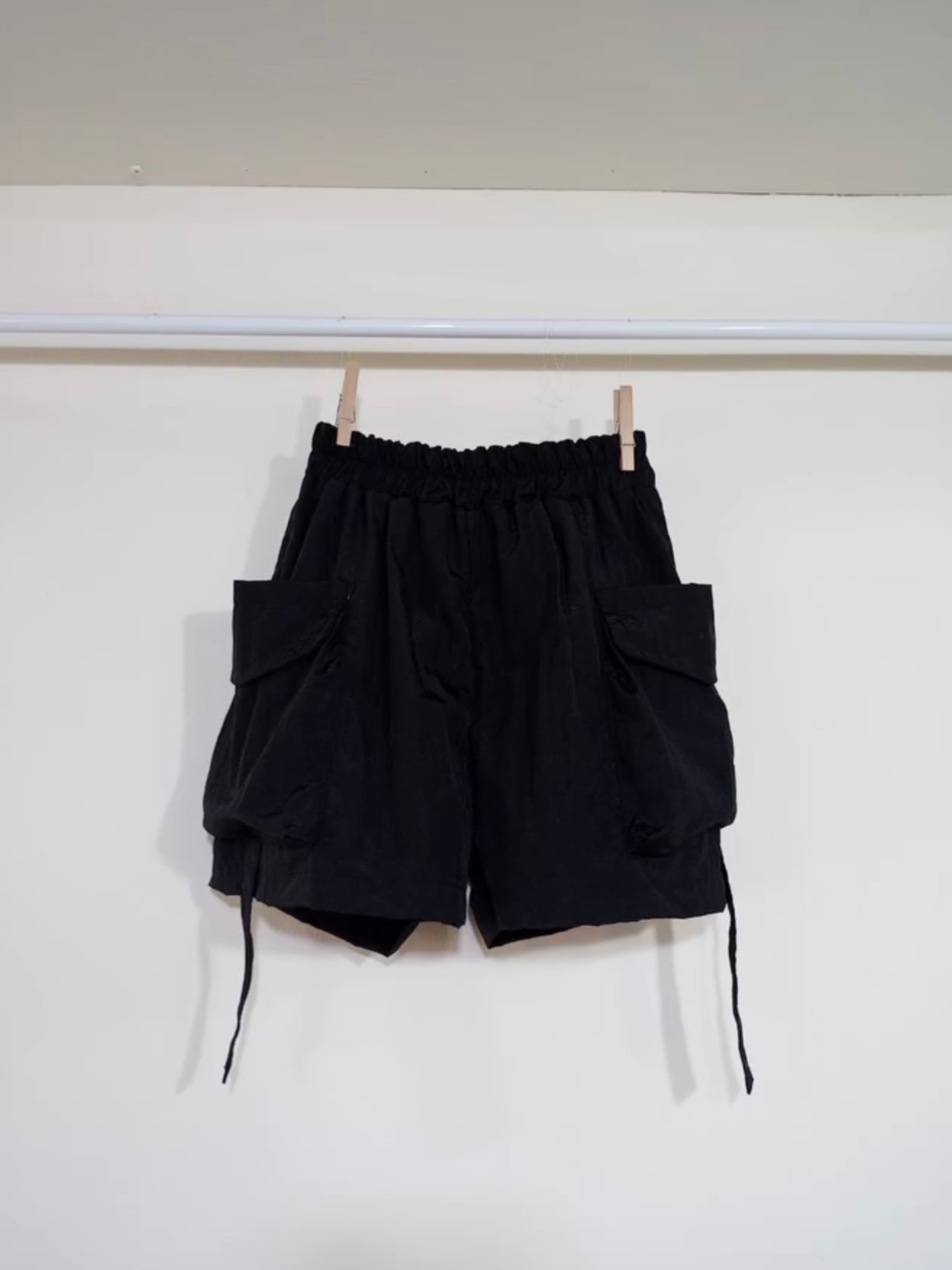 【kkarere】ワッシャーハーフパンツ ブラック S100~110cmのみ - 4