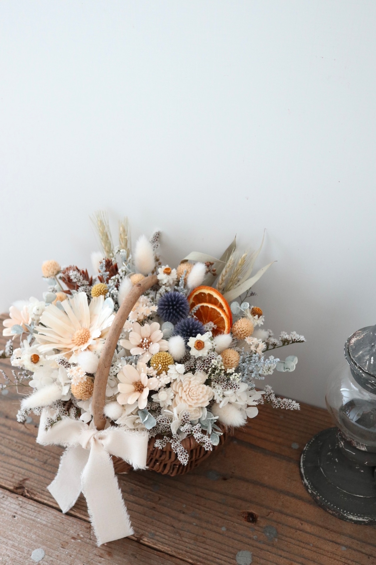 dried flower basket