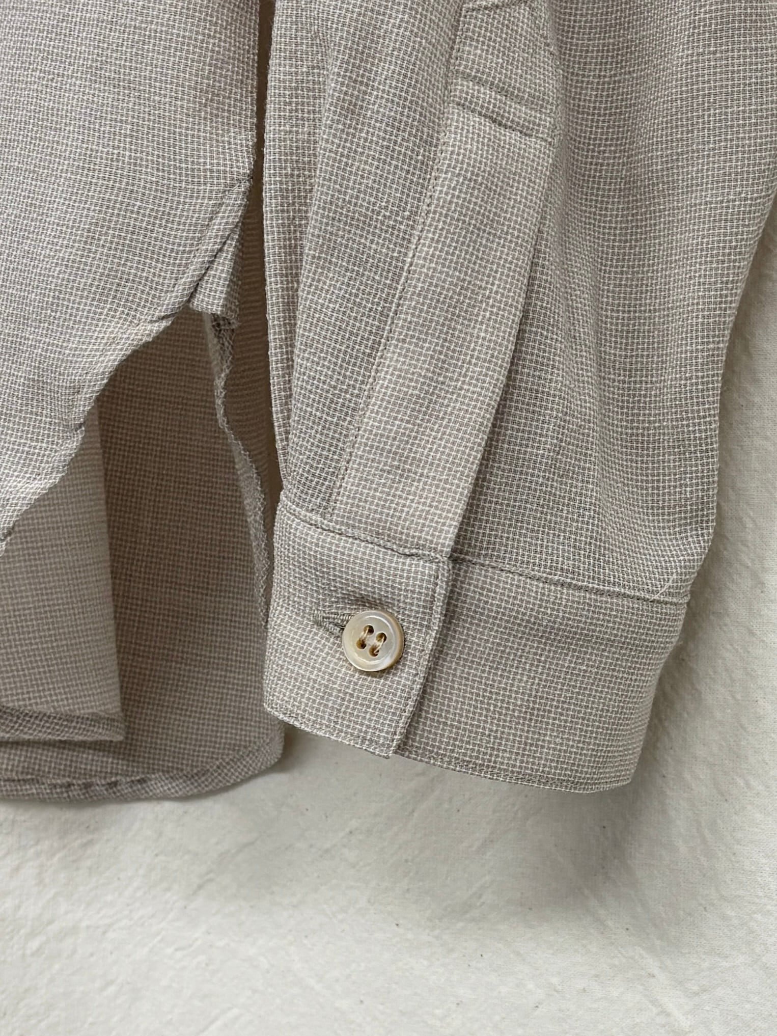 1点物⭕️お安く!◎Custom Vintage Fabric◎AR 9.75 MATSUFUJI / Vintage Fabric Utility Shirt (BEIGE) | THE MODERN AGE