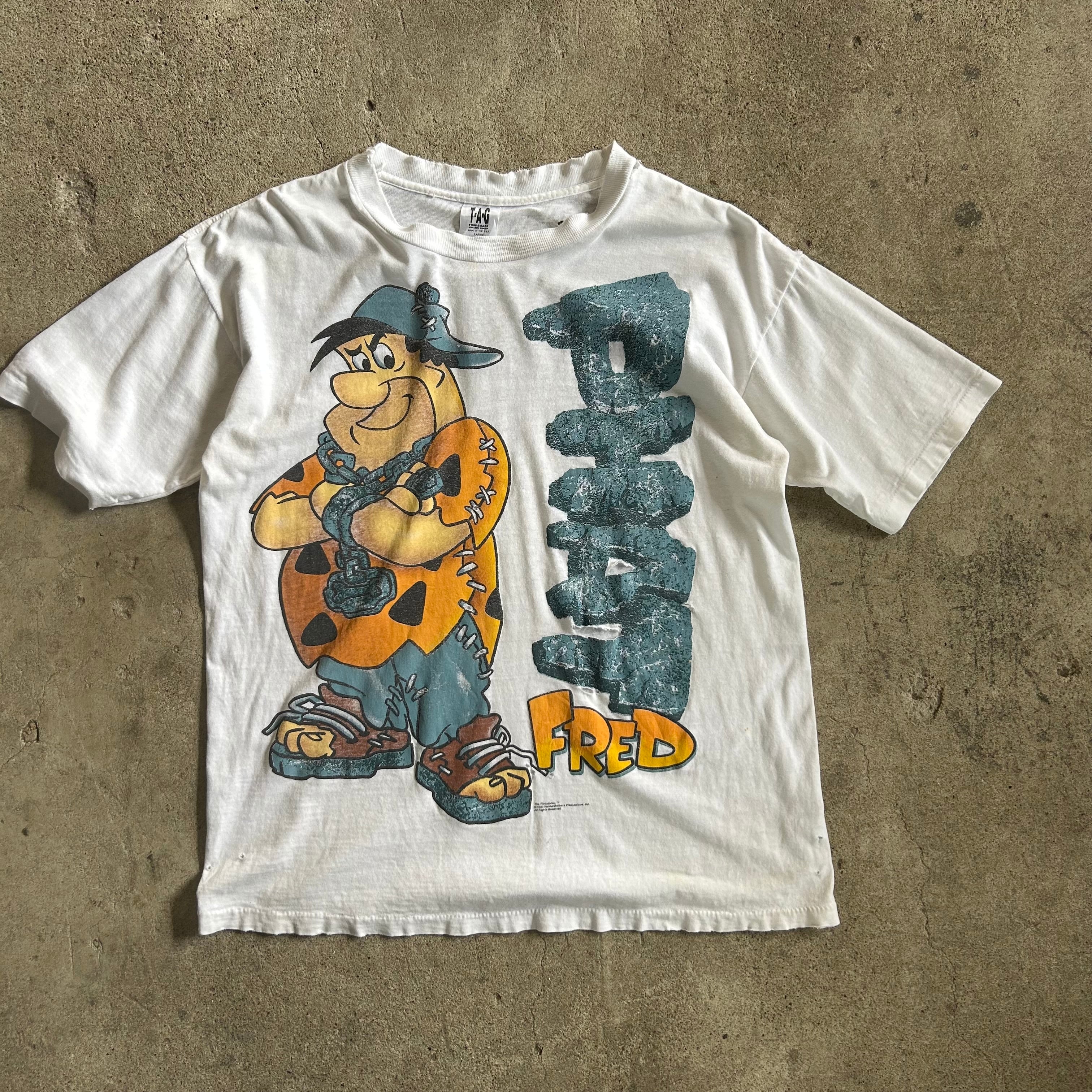 [レア]90s USA製 フリントストーン プリント Tシャツ