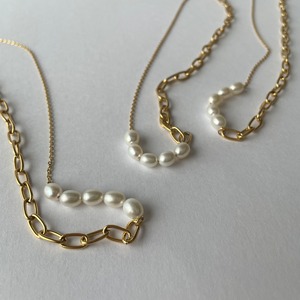 18KGP pearl necklace （ネックレス／ステンレス／316L／パール）