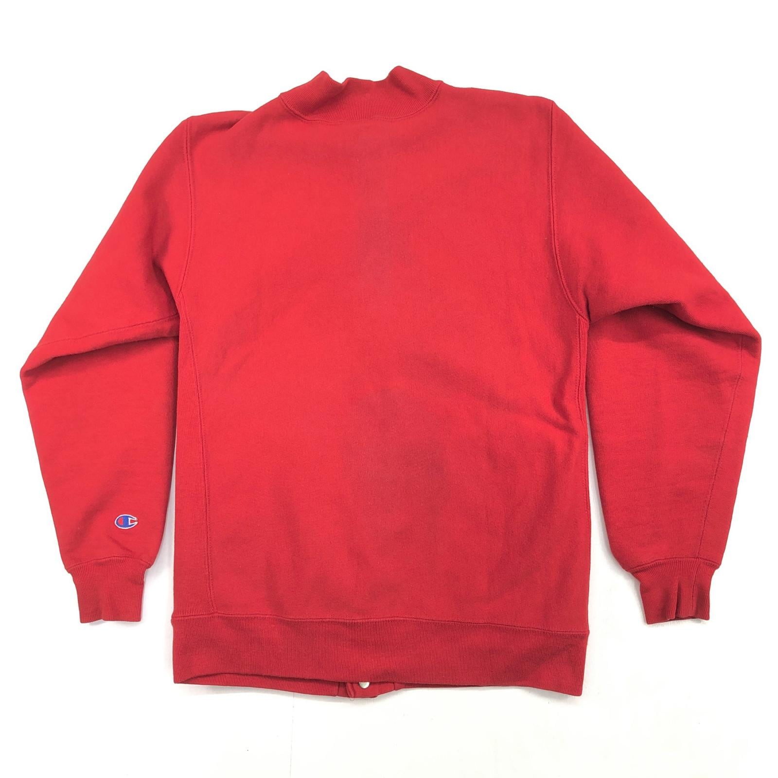 チャンピオン リバースウィーブ 赤タグ カーディガン スナップ L USA製 CHAMPION チャンピオン 90年代 USA製 刺繍タグ 胸袖目あり リバース