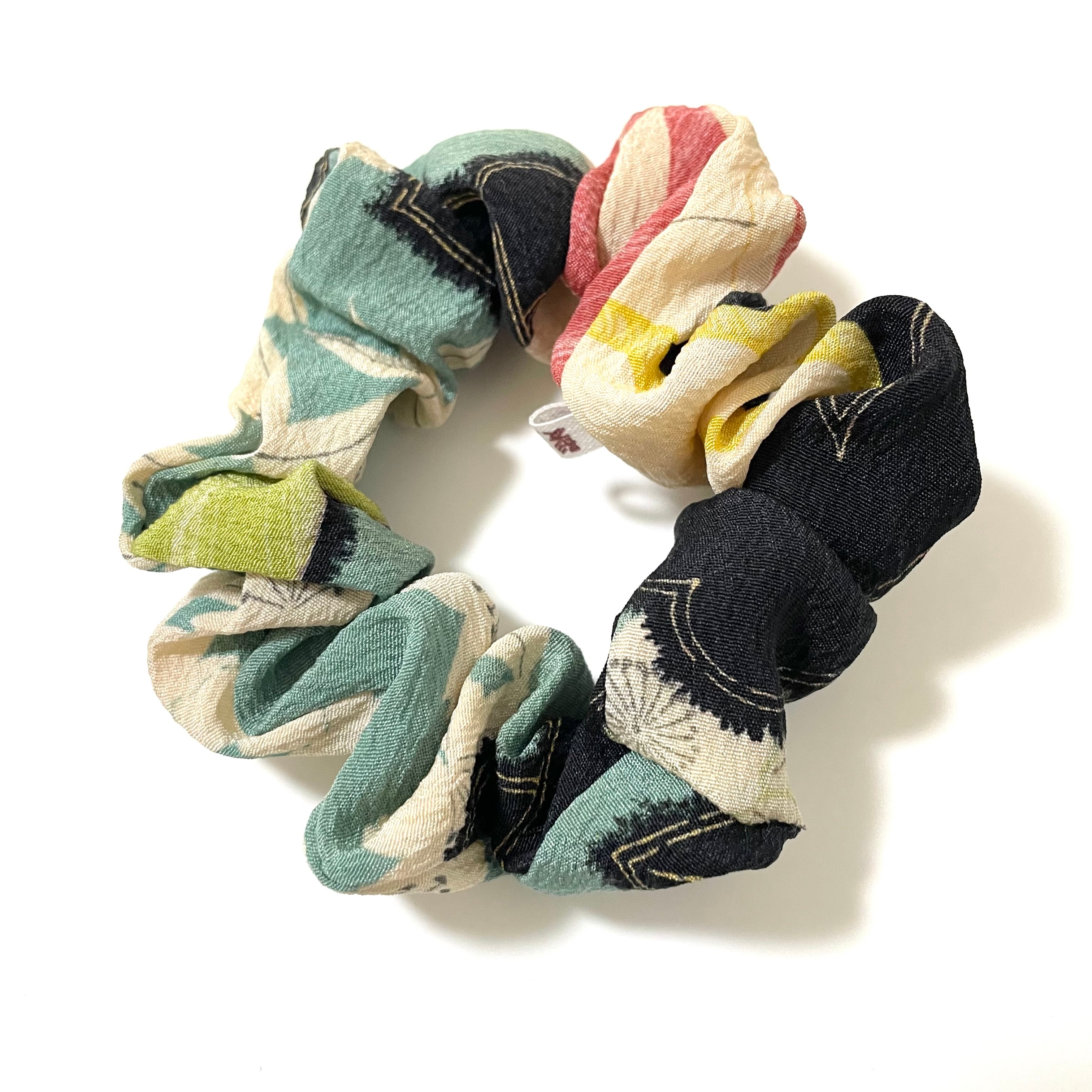 Japanese KIMONO silk 細シュシュ 着物 和風 若草色 | NANOBROTHERS