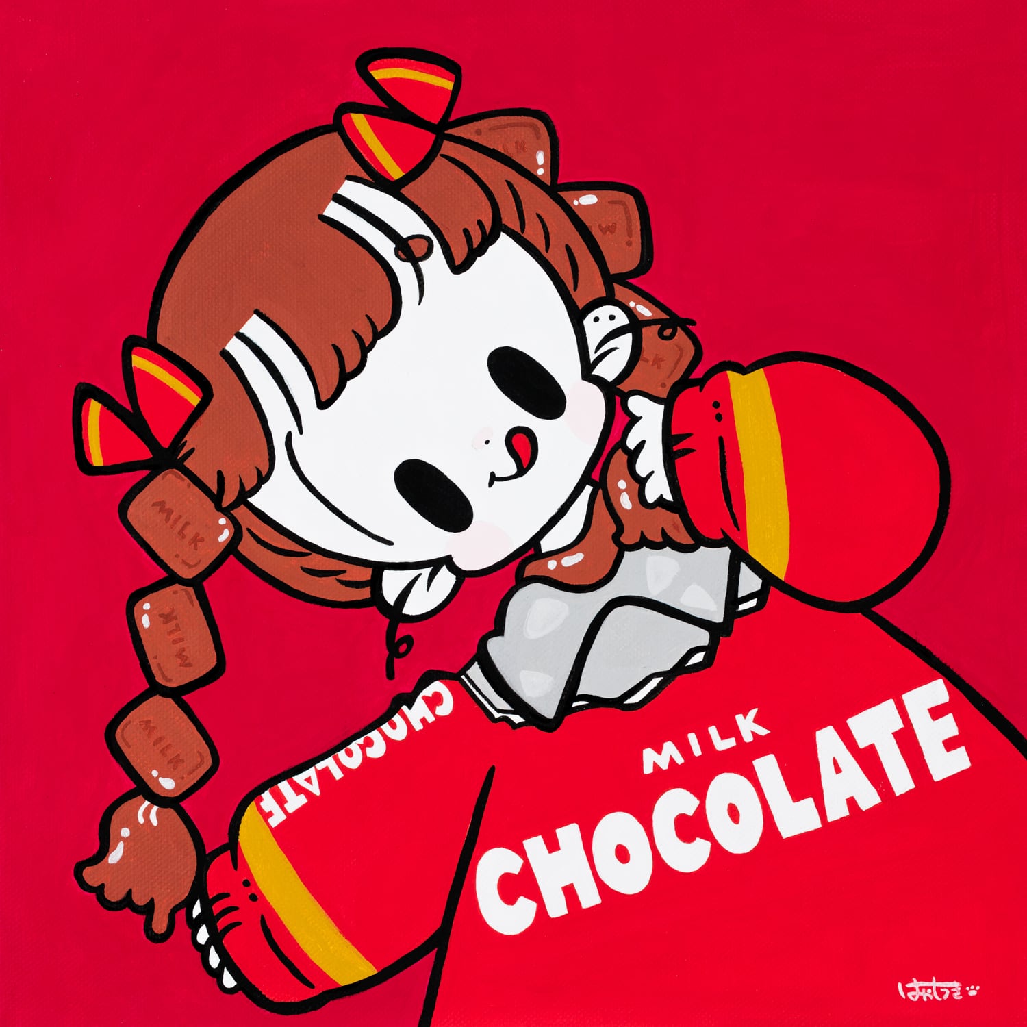 会場売約済】はやしうき 原画C 「ミルクチョコ」 | TOKYO PiXEL. shop