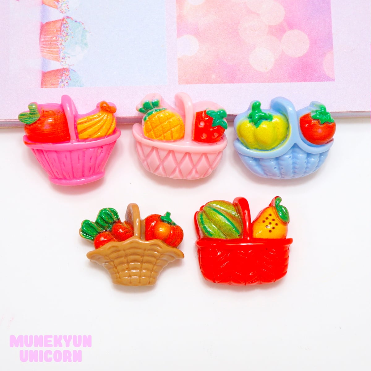 D481-2【1個→2個】ヴィンテージ風 レトロ フルーツ バスケット