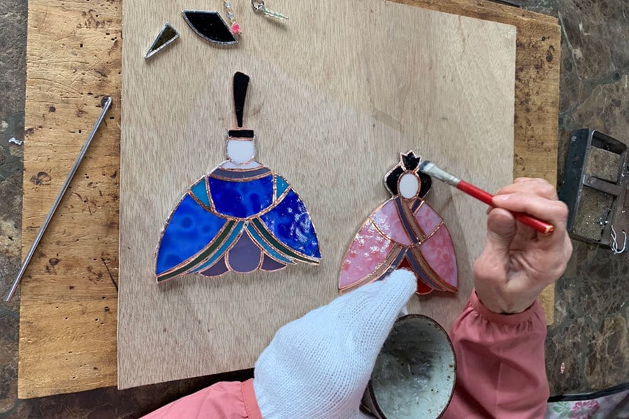 ひなまつり製作キット（初心者セット）（ステンドグラスの自作キット