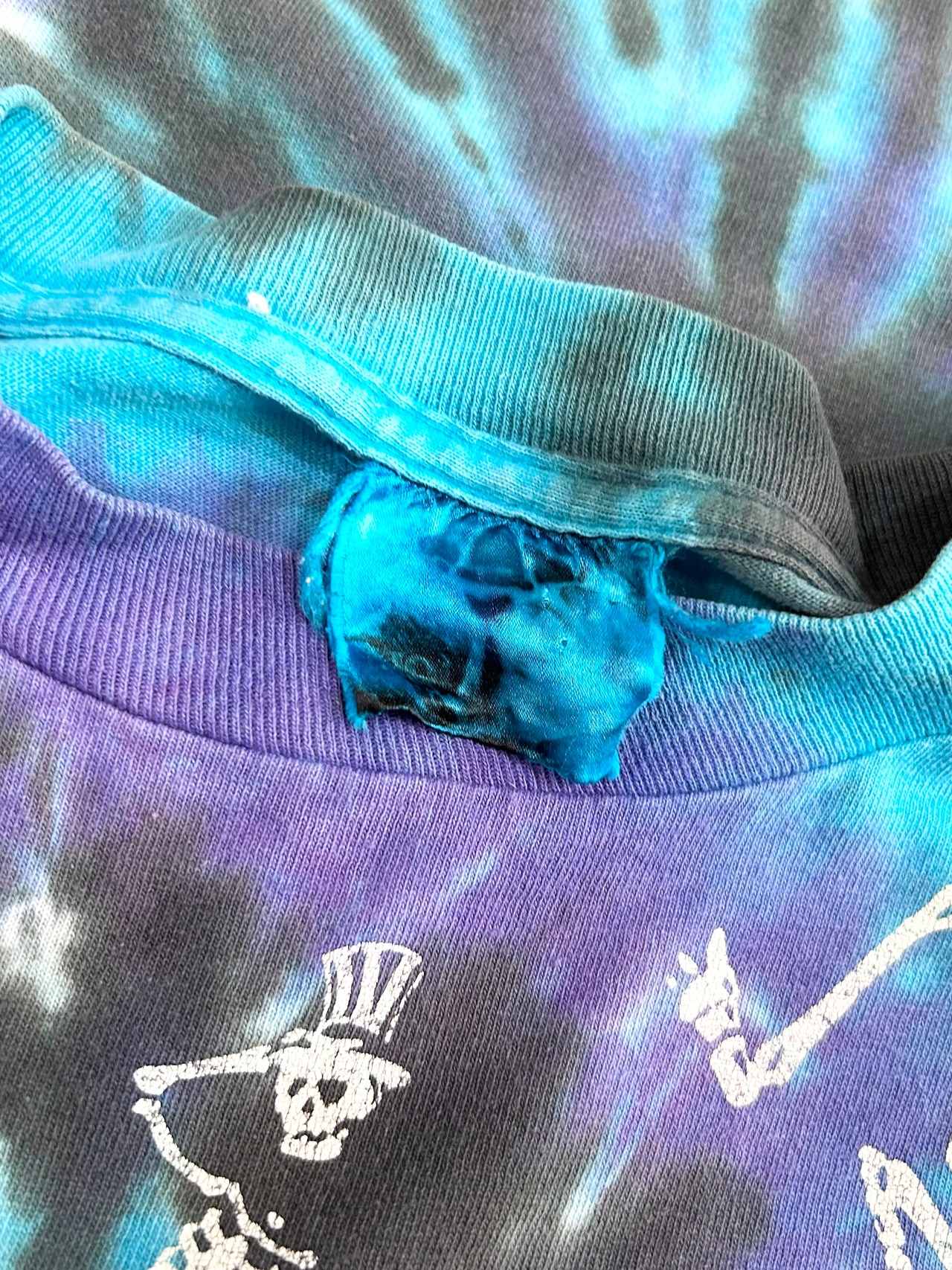 90s GRATEFUL DEAD Tie Dye ROCK Tee  Size L程