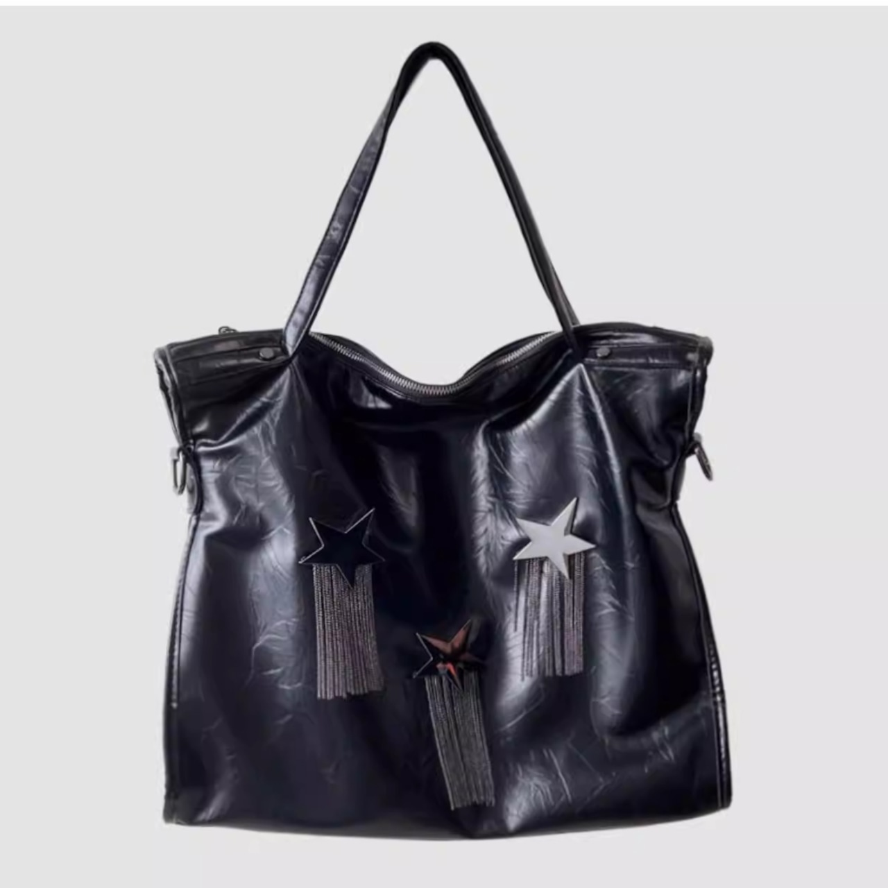 Large-Capacity Black Commuter Shoulder Bag (ME211)