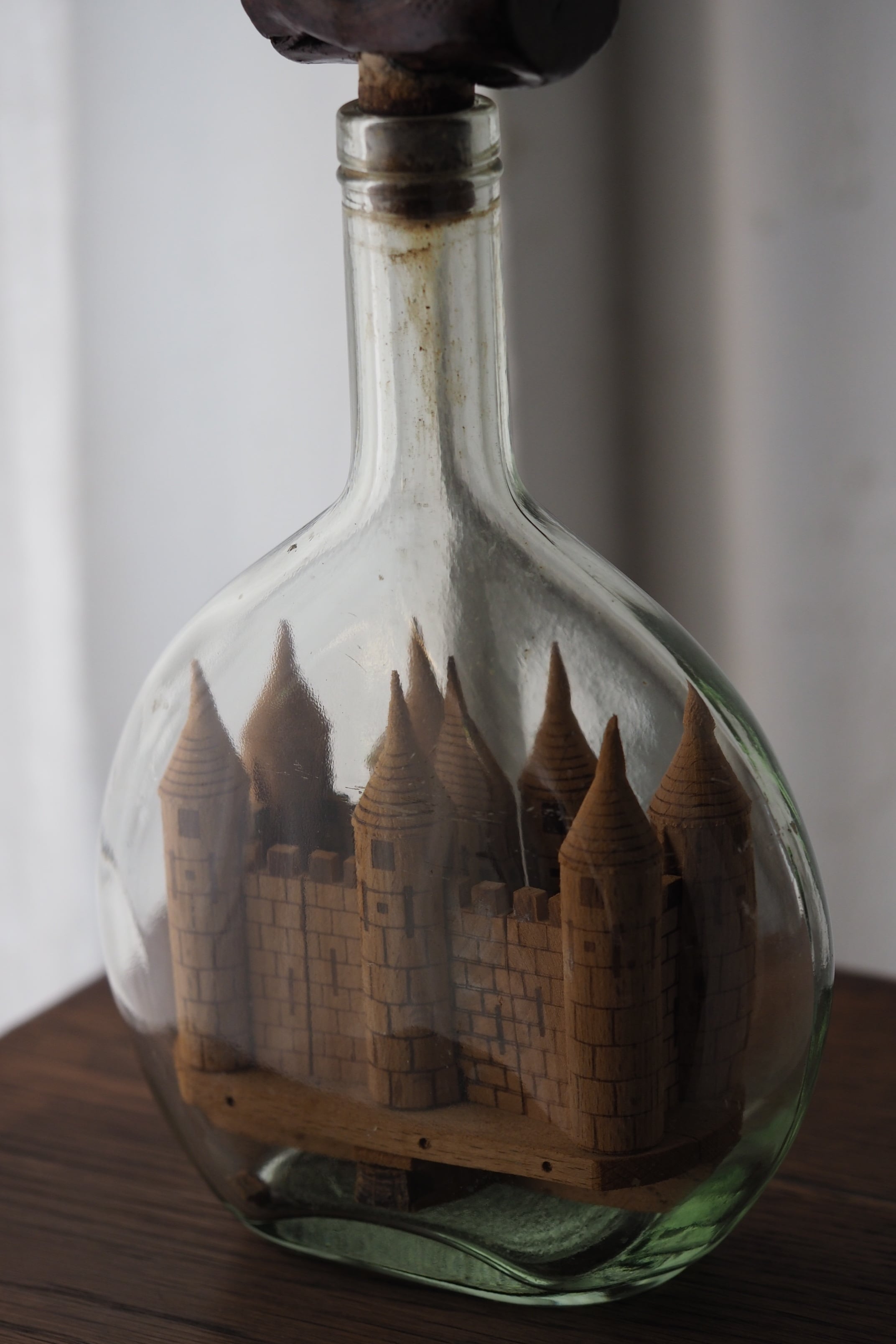 オブジェ ボトルの中のお城-vintage bottle objet | アンティーク