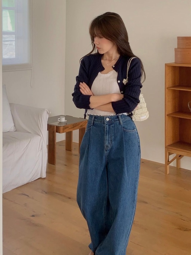 (予約) miel / 107 one-tuck denim 1color