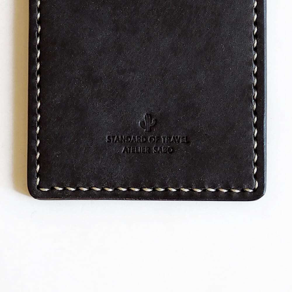 入れたまま使える ICカードケース【ブラック×イエロー】定期入れ（残り