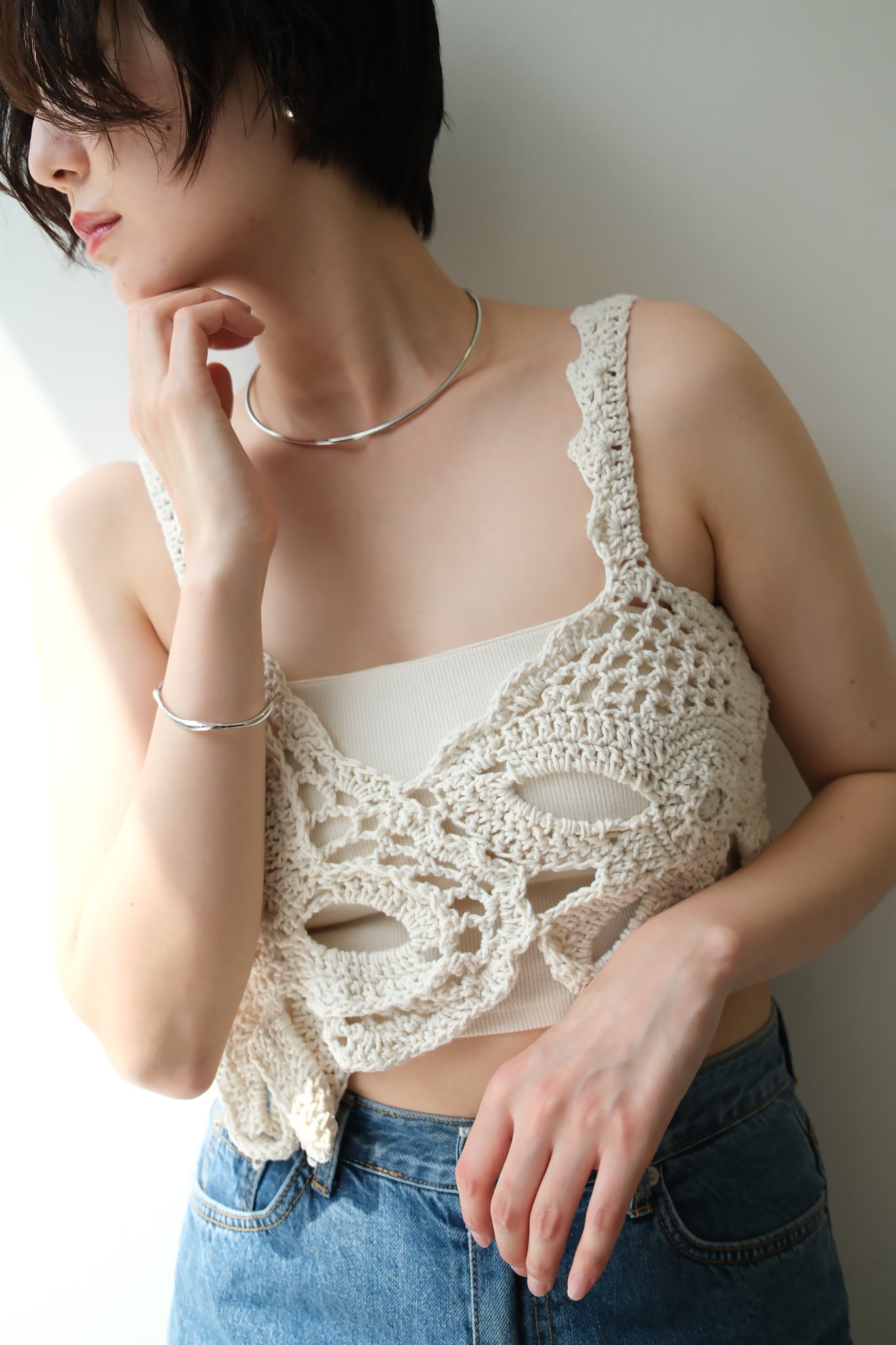 Crochet Bustier クロシェ ビスチェ White | planet3rd
