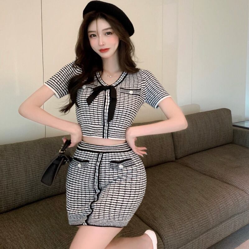 スタイルセーター ハイウェスト薄手スカート ハンチェンe20436462965