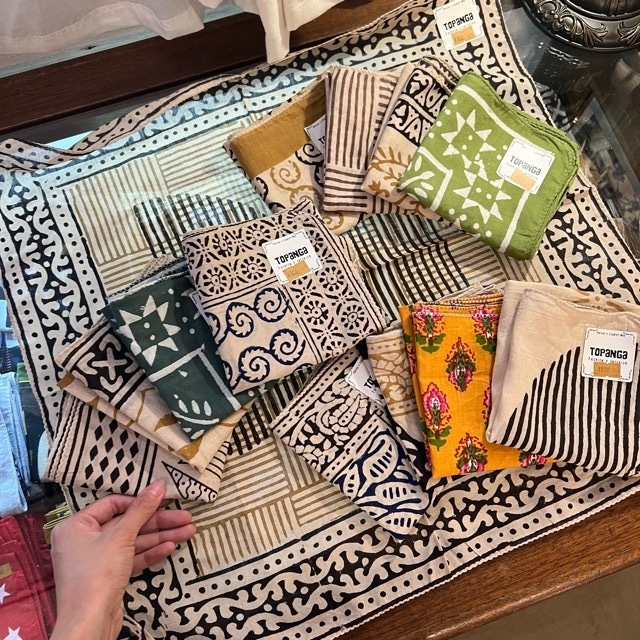 TOPANGA accessory BagruPrint　bandana　14Type　バグループリント　バンダナ　インド　