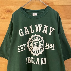 【FRUIT OF THE LOOM】都市名 GALWAY ロゴ Tシャツ プリント XL グッドカラー US古着 アメリカ古着