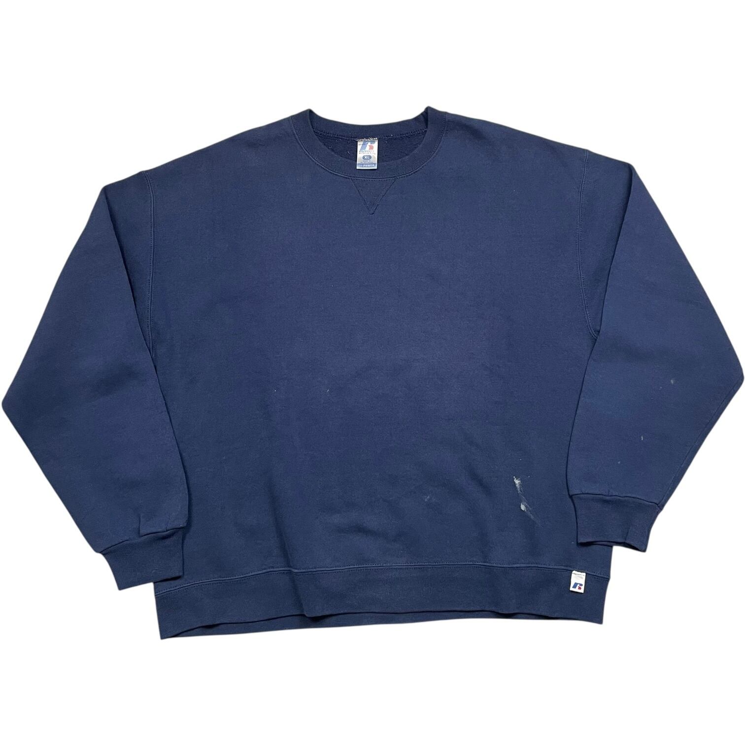 《XL》russell athletic ラッセルアスレチック スウェット ワンポイントロゴ ネイビー no.9766