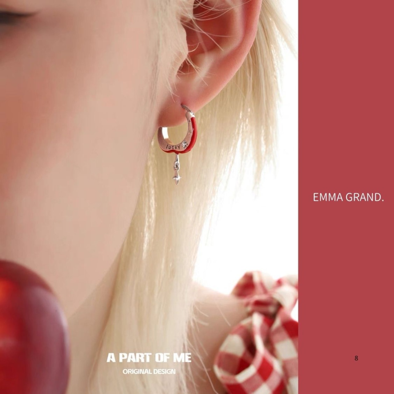 LUCKY APPLE ピアスセット　E00575