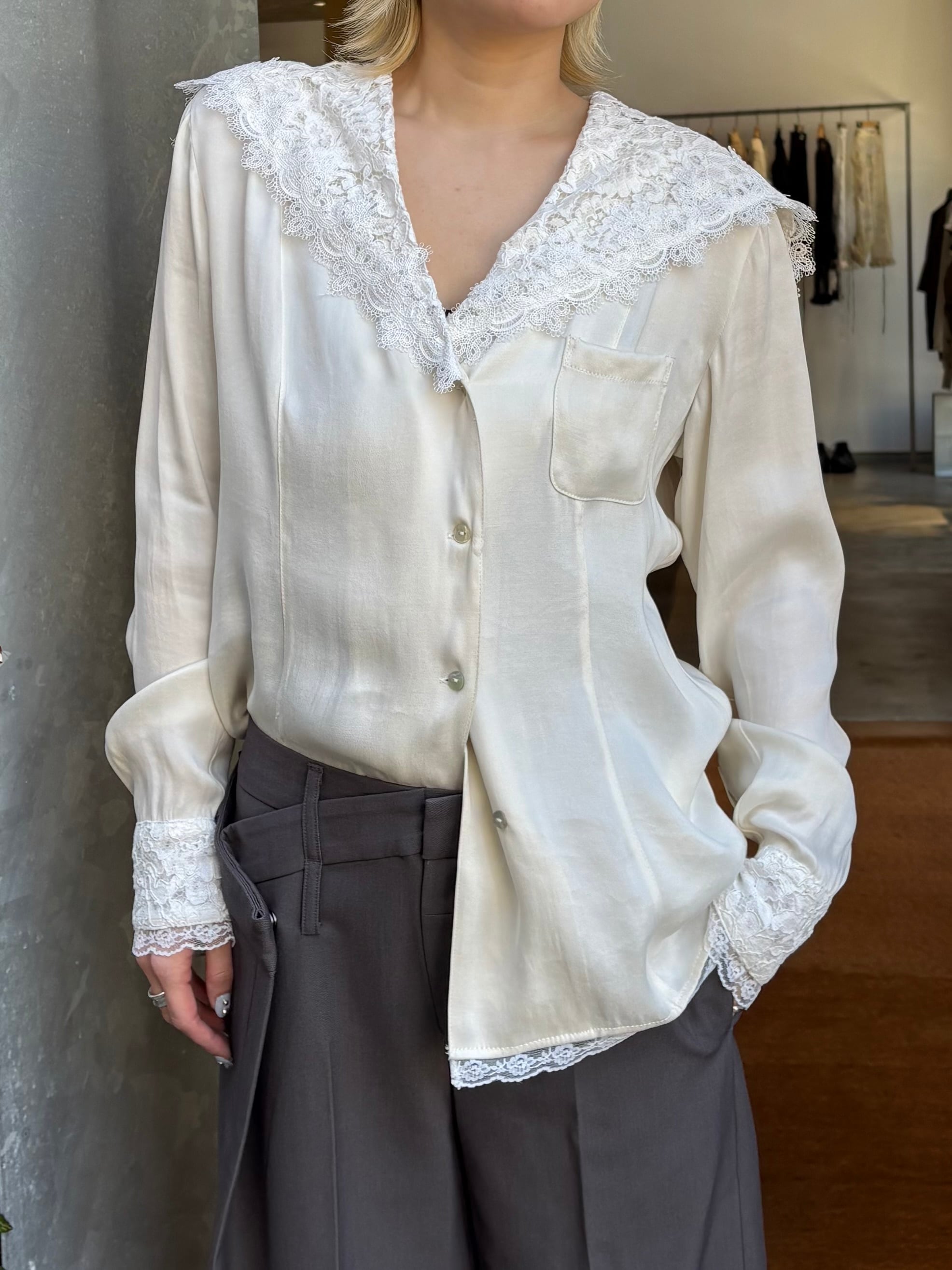 26SS】PRANK PROJECT プランクプロジェクト / Lace Collar Shirt