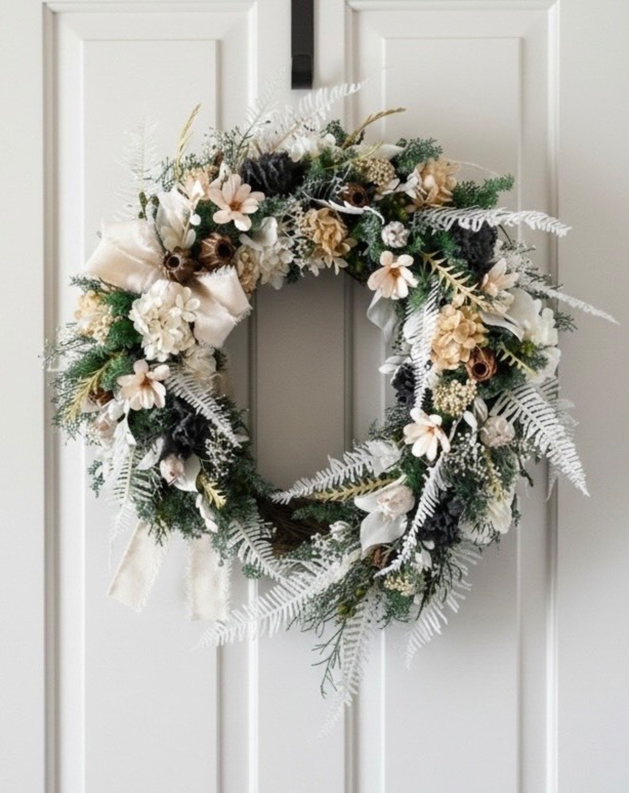 【展示作品】馬蹄リース35cm×42cm