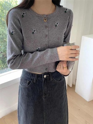 花柄カーディガン