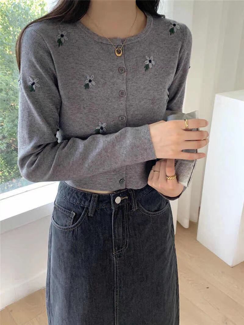 花柄カーディガン