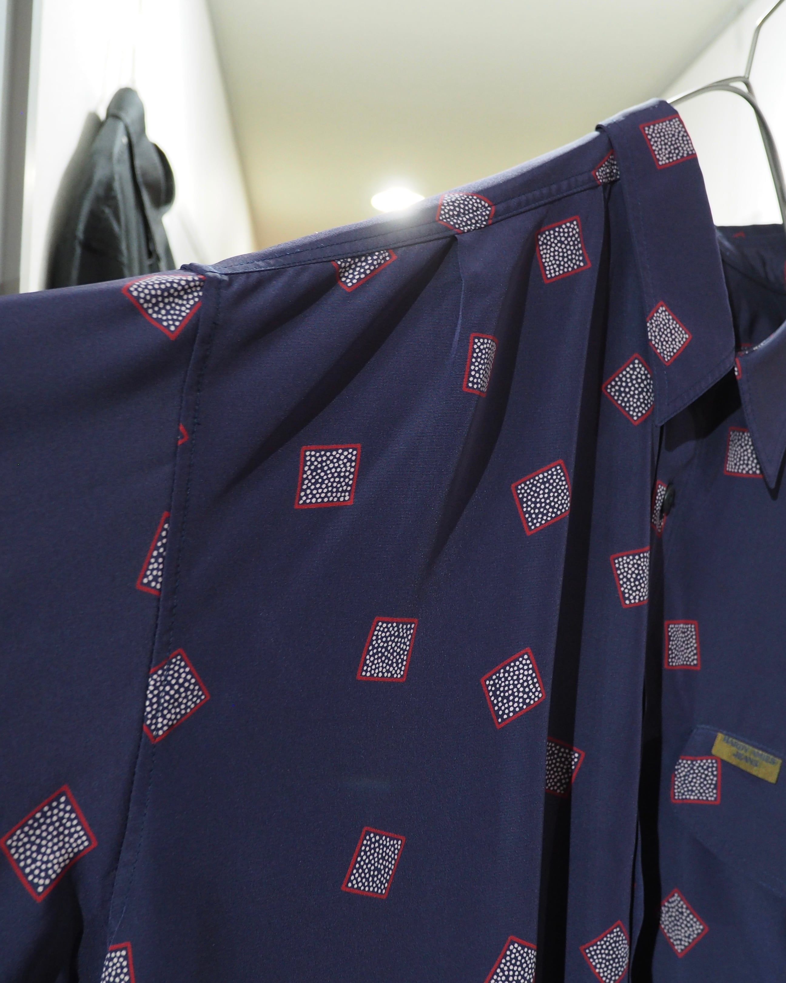 1990s Beautiful Bewitching Purple All Over Pattern vintage Drape Loose Shirt