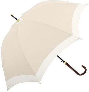 【人気】クラックス CRUX 長傘 60cm UVカット99.9%以上 遮光率99.99% ジャンプ傘 日傘 ワンタッチ バイカラー 晴雨兼用 軽い ベージュ 晴雨兼用バイカラー rainbow drop
