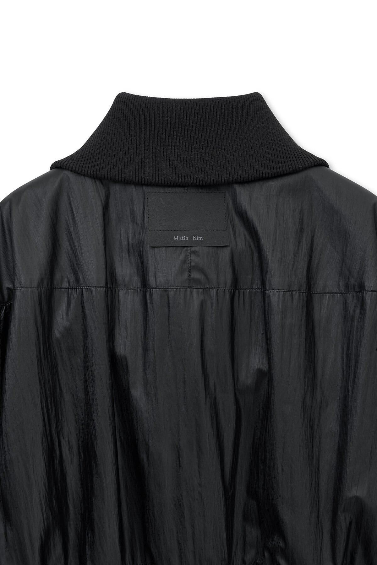Matin Kim] SHINE CRINKLE ZIP BLOUSON IN BLACK 正規品 韓国ブランド