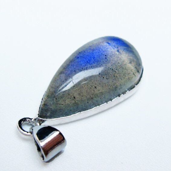 ラブラドライト ペンダント 一点物 メール便可 [M便 1/20] 112-11754