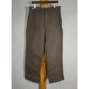 【1940s】"L'Ideal" French Cotton Pique Stripe Work Trousers, Mint Condition!!
