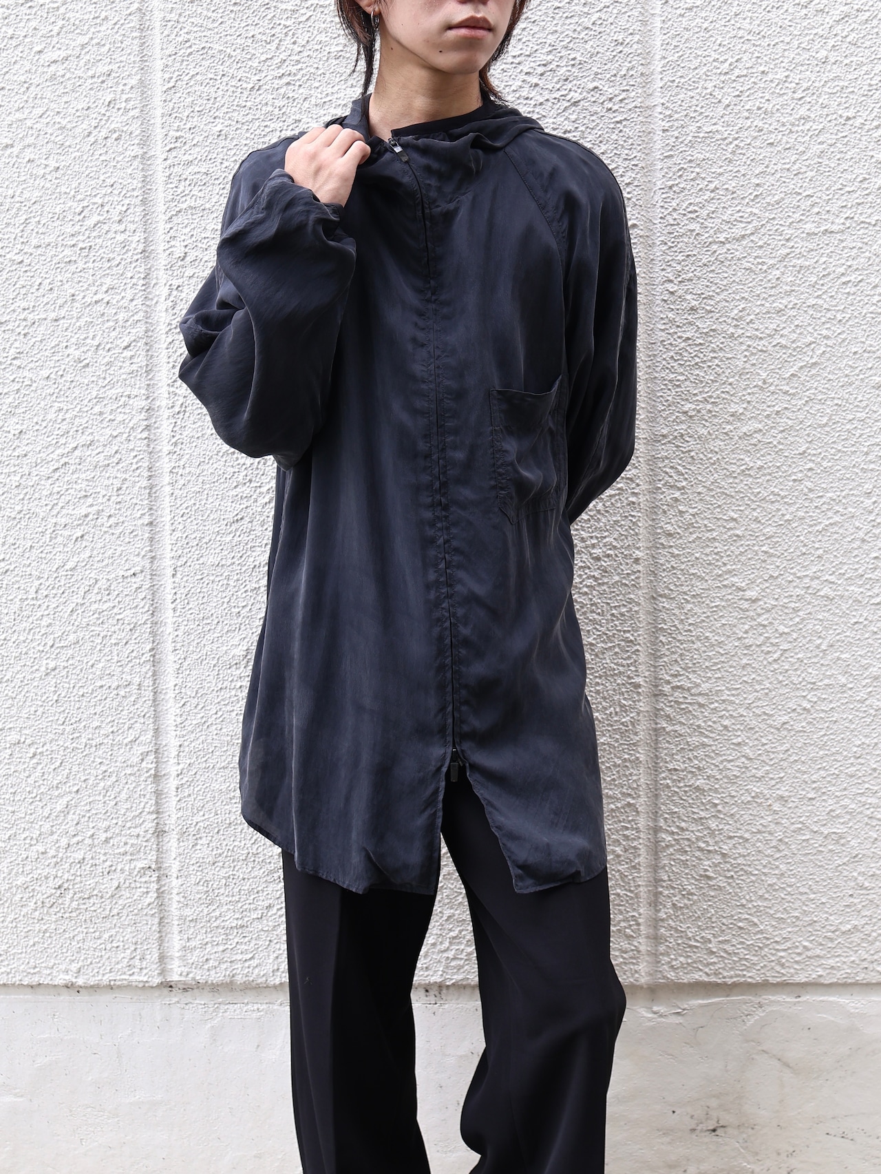 【y-3】raglan cupro hoodie