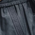 Drawstring Cropped Pants with Ribbed Hem ◇2color H0344