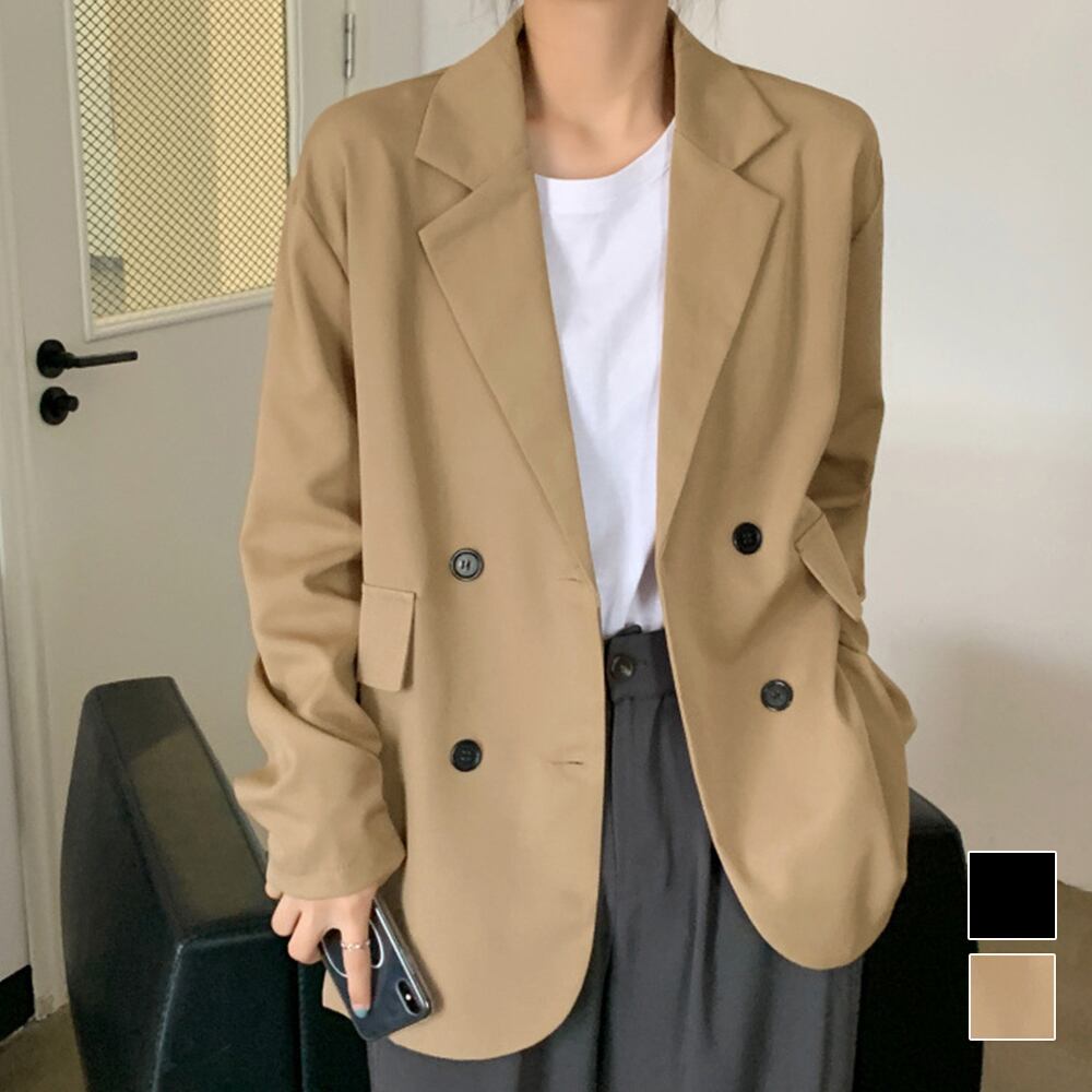 【日本倉庫即納】 ダブルテーラードジャケットレディース春夏