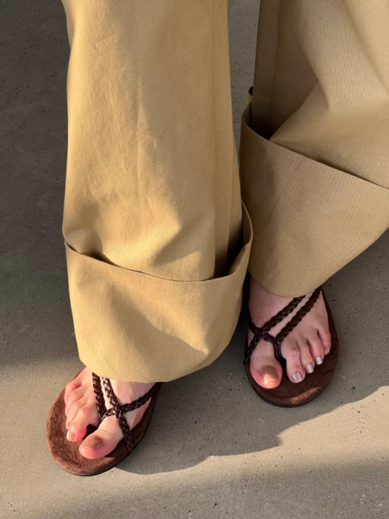Tressé Leather Sandals F0731