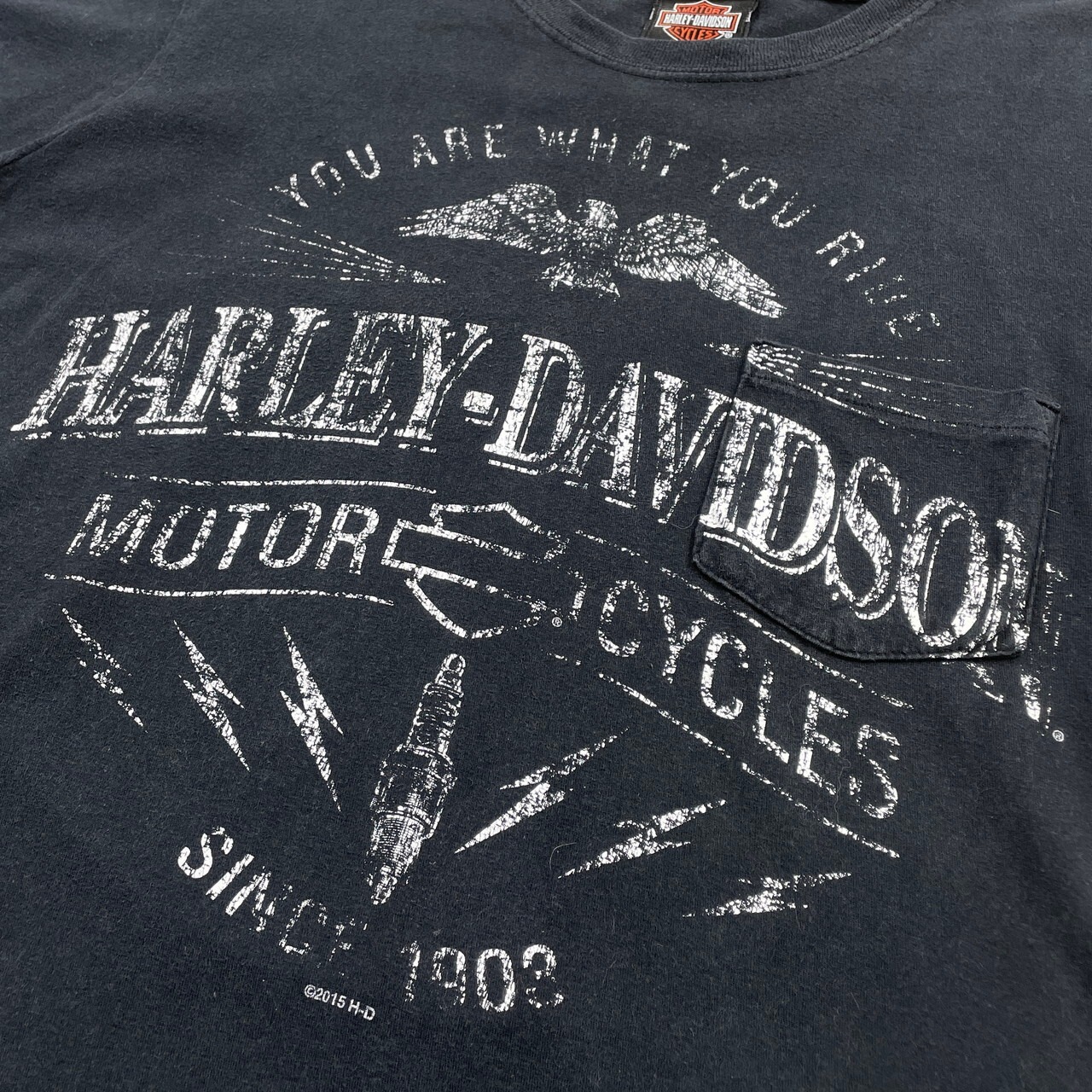 Harley-Davidson ハーレーダビッドソン 両面プリント ポケットTシャツ 