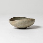 ［冨部 咲喜子］37.鉄釉楕円鉢 （ラグビー浅M）