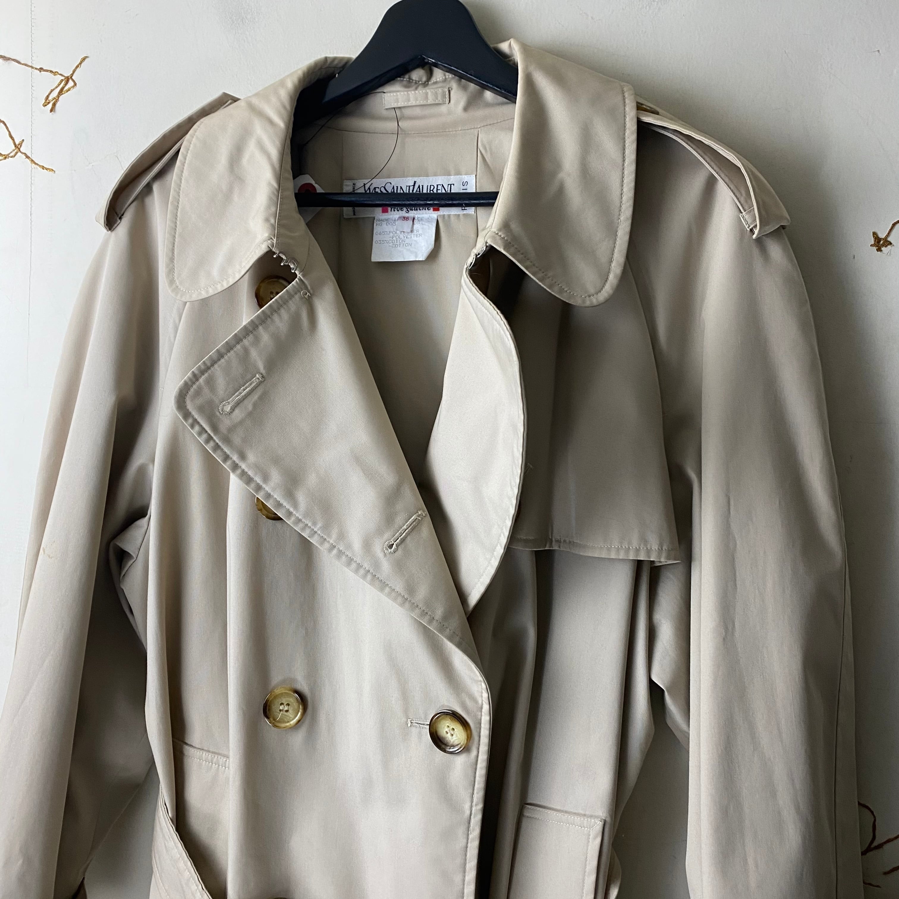 vintage YVES SAINT LAURENT trench coat | NOIR ONLINE