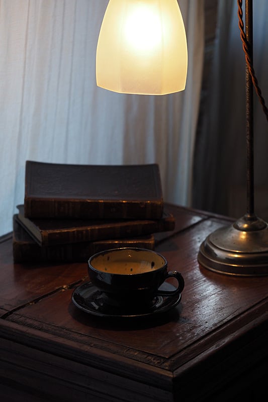 深みの黒 カップ&ソーサーセット-antique cup & saucer set