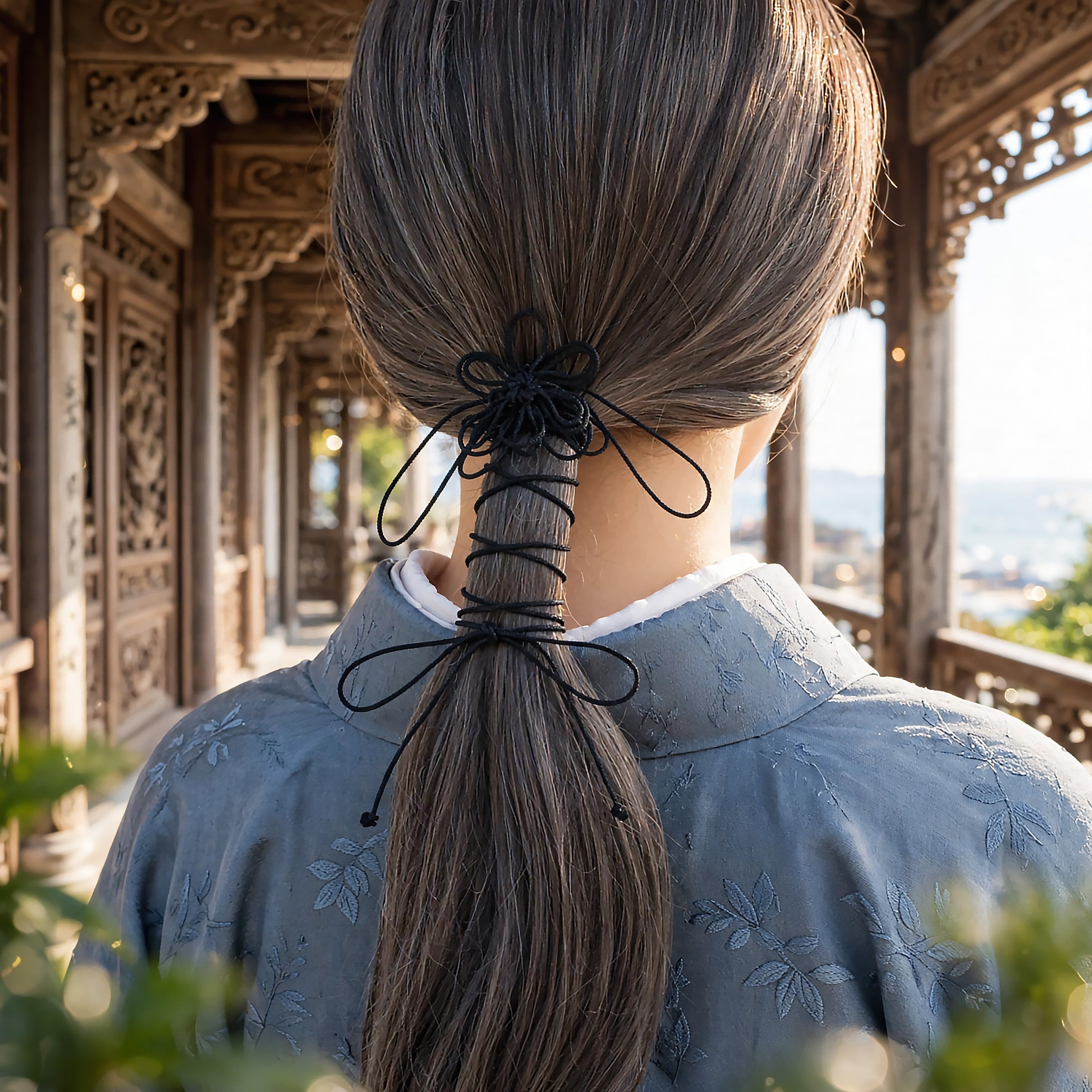 飾り結びヘアゴム「おと束ねる」|着物・浴衣に簡単アレンジで和装ヘア