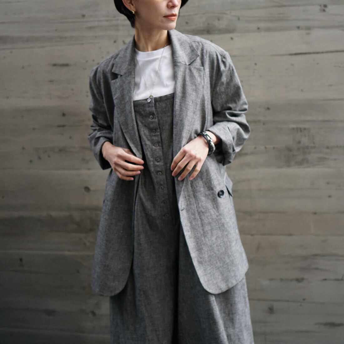 麻混ライトジャケット | FASHFREN/ファッシュフレン