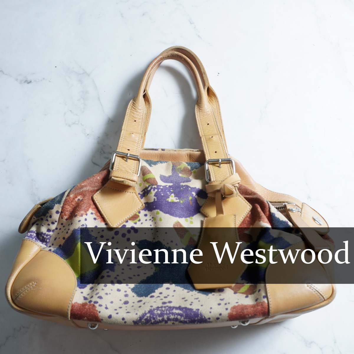 ヴィヴィアンウエストウッド ライオンプリント キャンバス ハンドバッグ 大容量 Vivienne Westwood】ヴィヴィアンウエストウッド アクセサリーズ