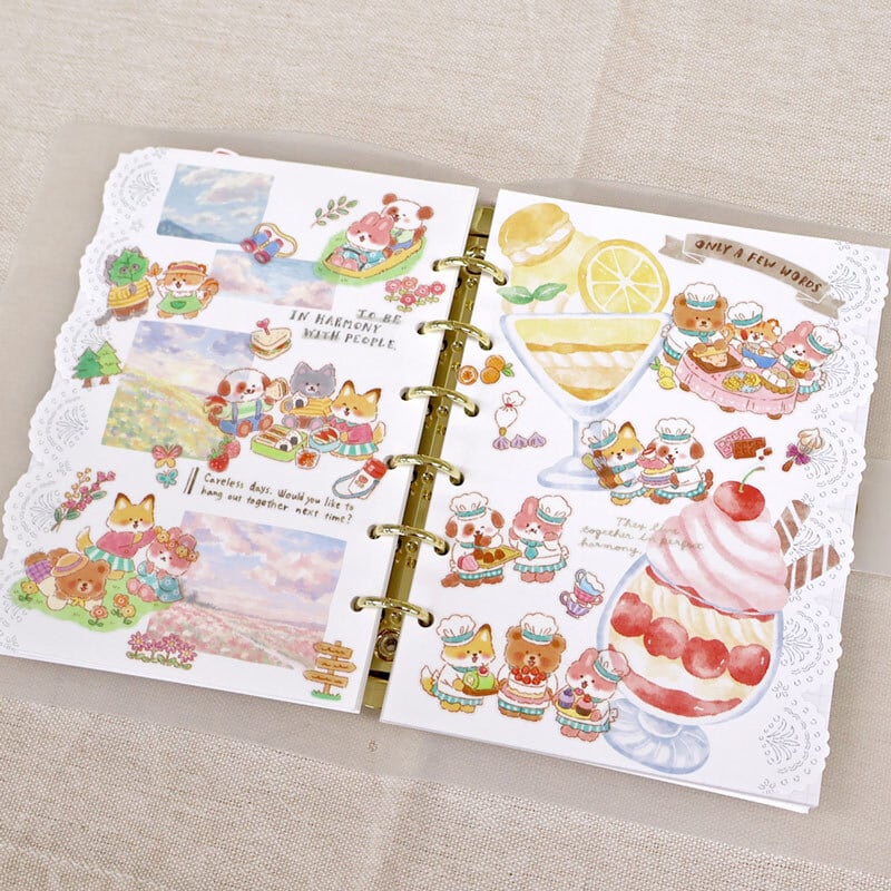 ぽてぽてきっずシール 82722 ピクニック | てんくーどう