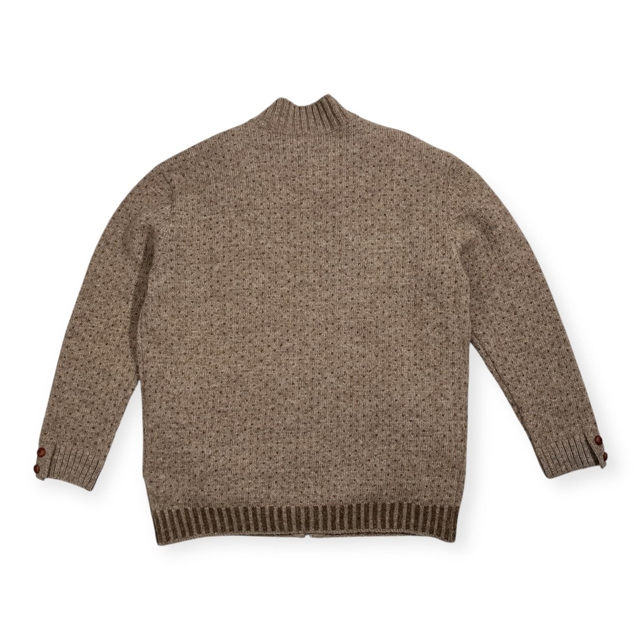 美品 PAPAS パパス ダウンライナー付き ジップアップ ウールニット ジャケット サイズ 50 L /ワッペン付き/メンズ