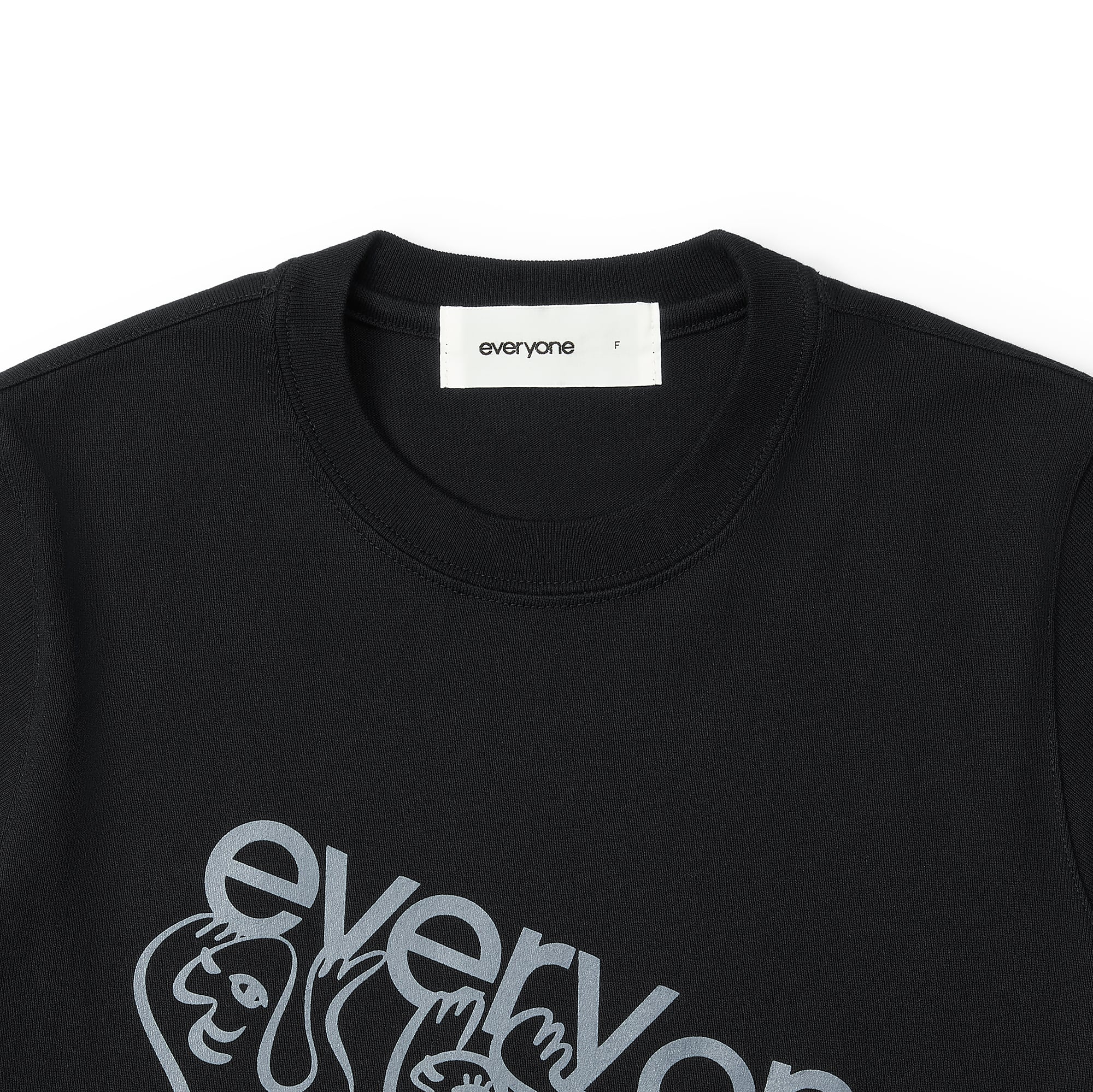 everyone Vincent Tsang familiar graphic short sleeve tee (BLACK