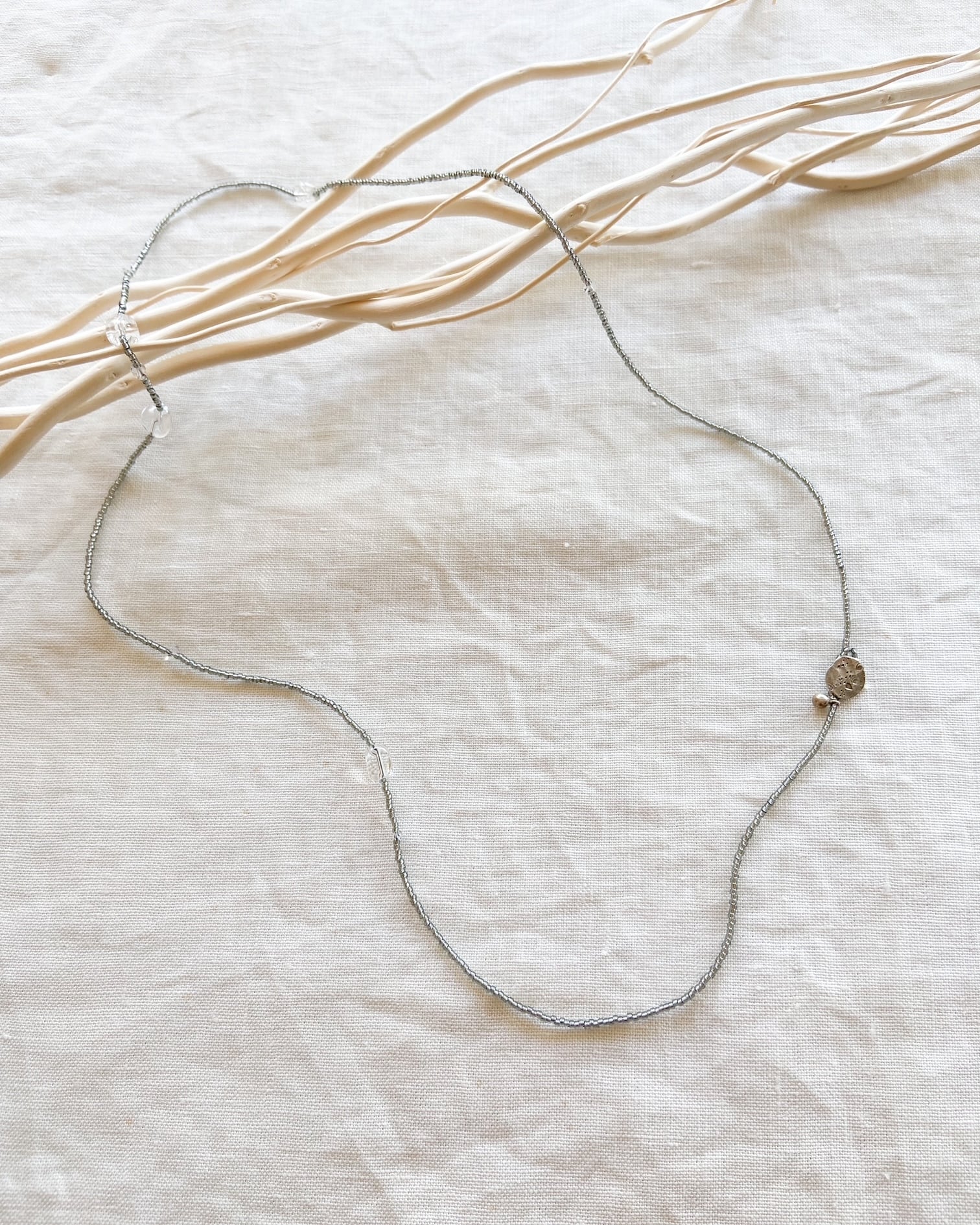art jewelry marble ビーズネックレス