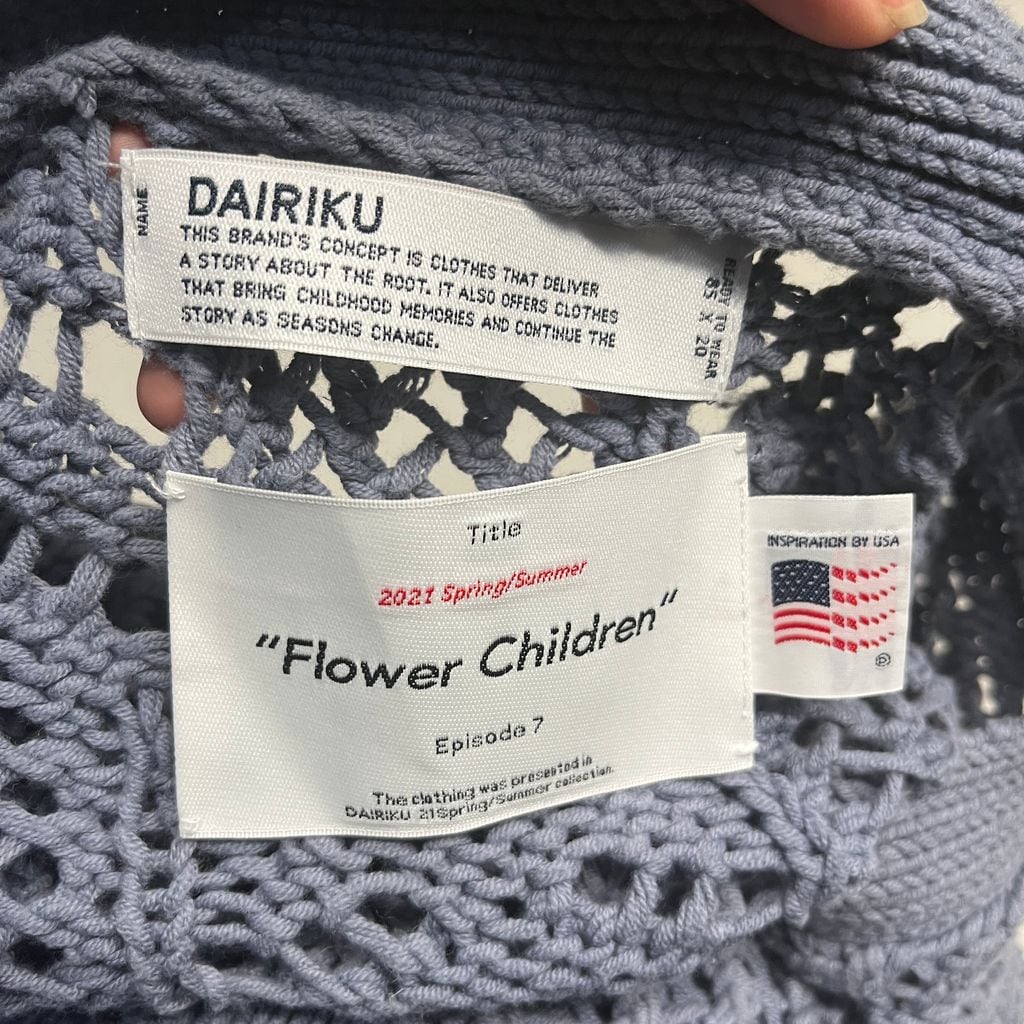 DAIRIKU ダイリク 21SS Flower Pattern Hand Knitting Cardigan