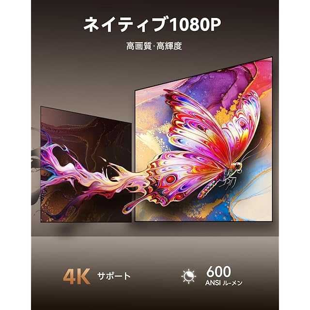 1080P FHD・Netflix公式ライセンス】Polocsh プロジェクター 家庭用