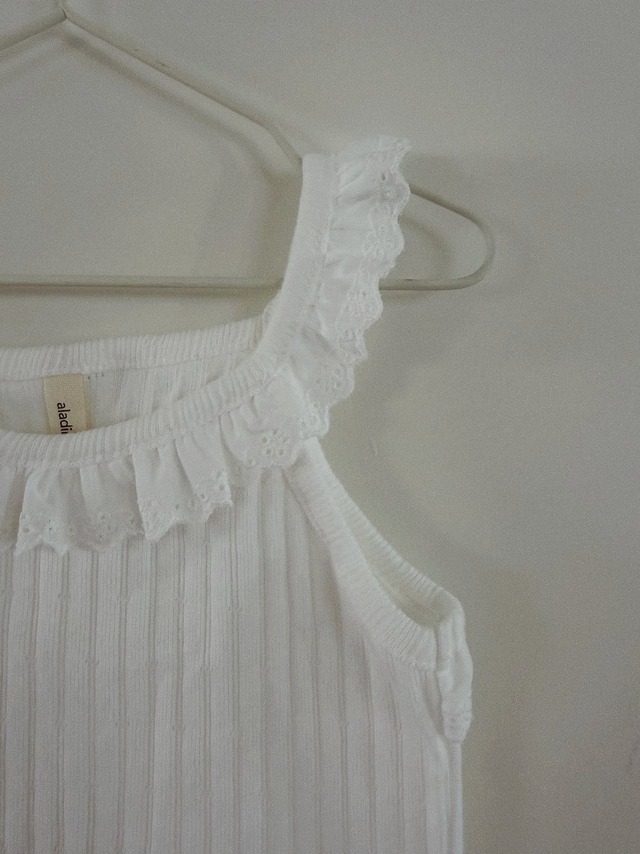 〘予約〙Aladin kids / Lace Strap Sleeveless Top