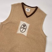 Jean Charles de Castelbajac Sport カステルバジャック Vネック コットン ニット ベスト 2/ベージュ レディース