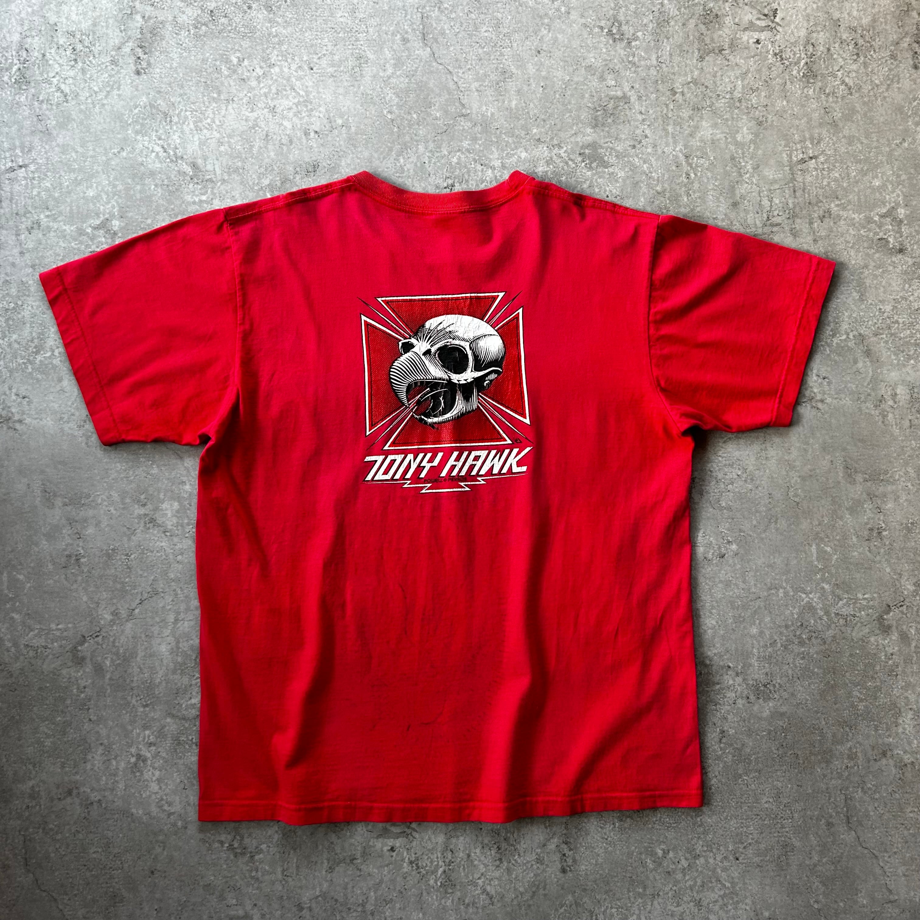 90s- パウエルペラルタ tシャツ レッド L トニーホーク オールド